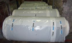 Rubber coated fabric in rolls